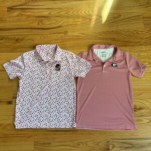 UGA University of Georgia kids performance polos size 7/8 (medium)